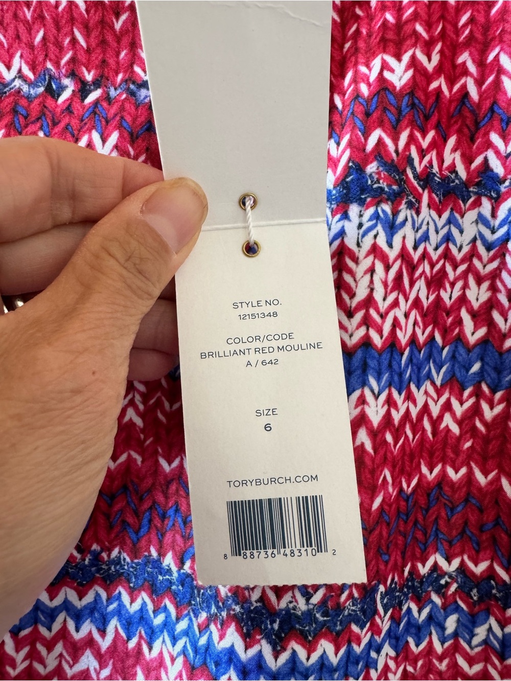 Tory Burch Silk A-line skirt, size 6 NWT - Picture 4 of 6